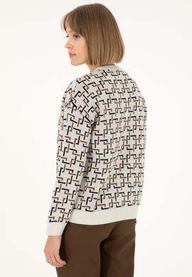 Kadın Krem Bisiklet Yaka Kazak - 50293171006