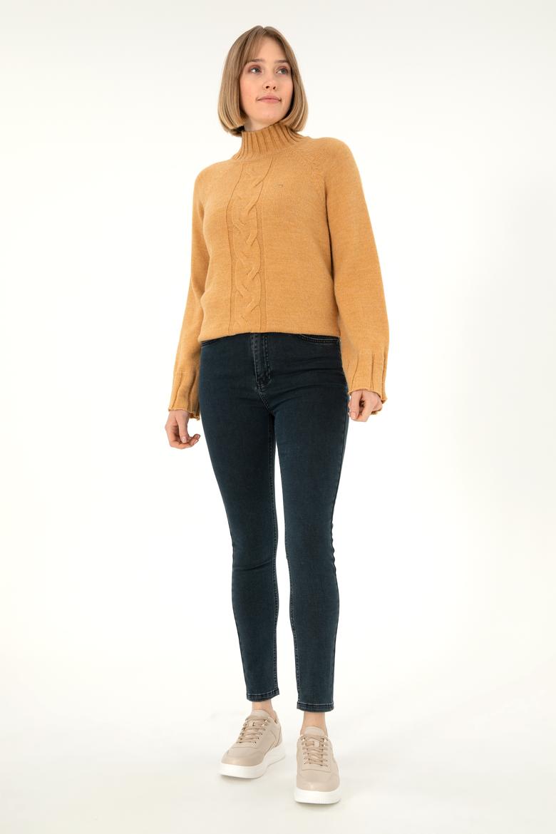 Kadın Kahverengi Jean Pantolon - 50291050004