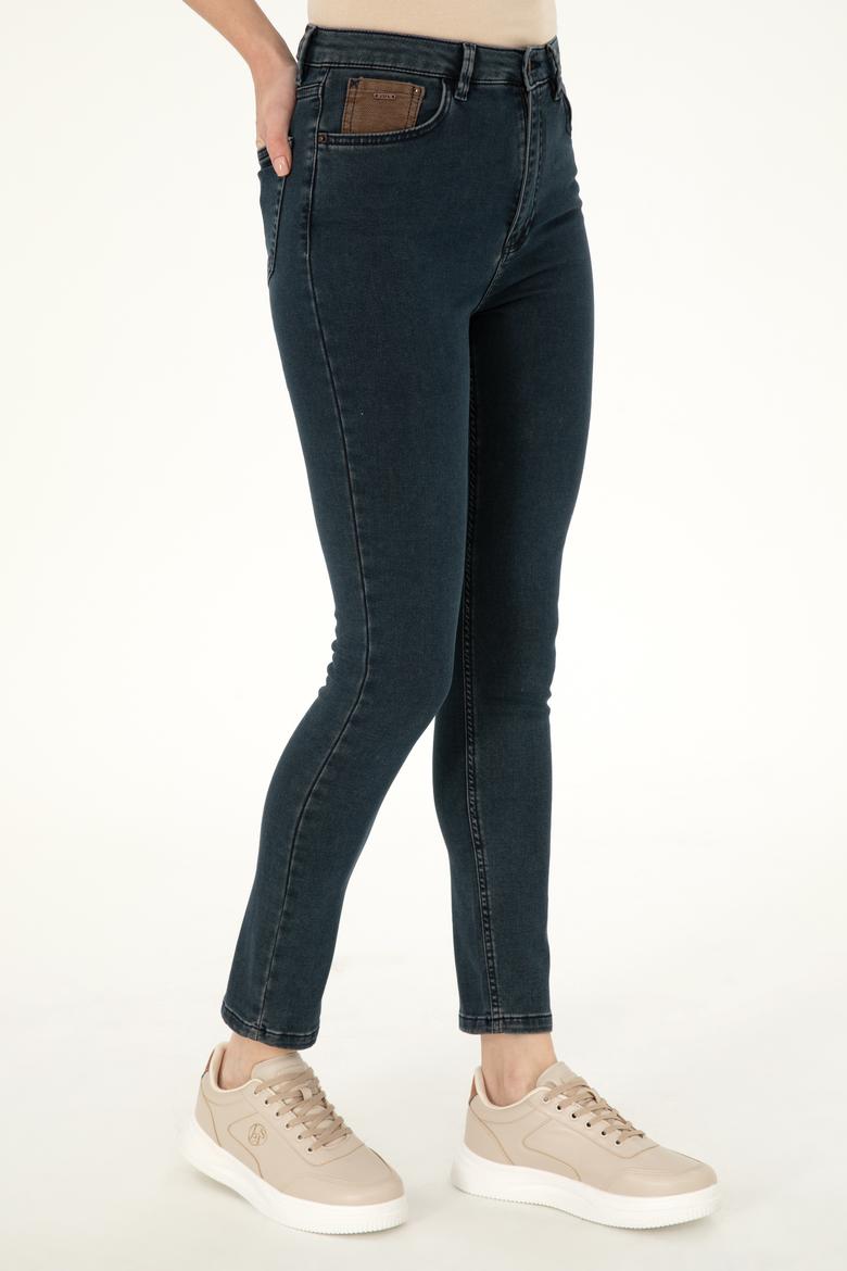 Kadın Kahverengi Jean Pantolon - 50291050004