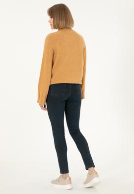 Kadın Kahverengi Jean Pantolon - 50291050004