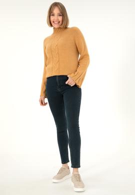 Kadın Kahverengi Jean Pantolon - 50291050004