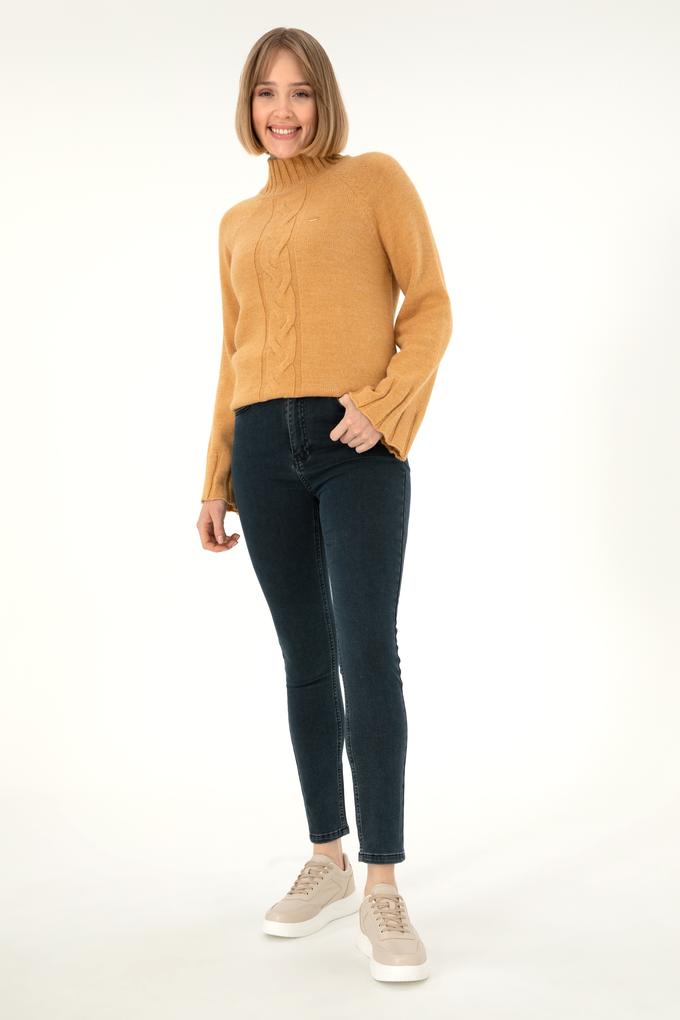 Kadın Kahverengi Jean Pantolon