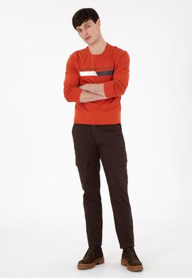 Erkek Kahverengi Kanvas Pantolon - 50291173267