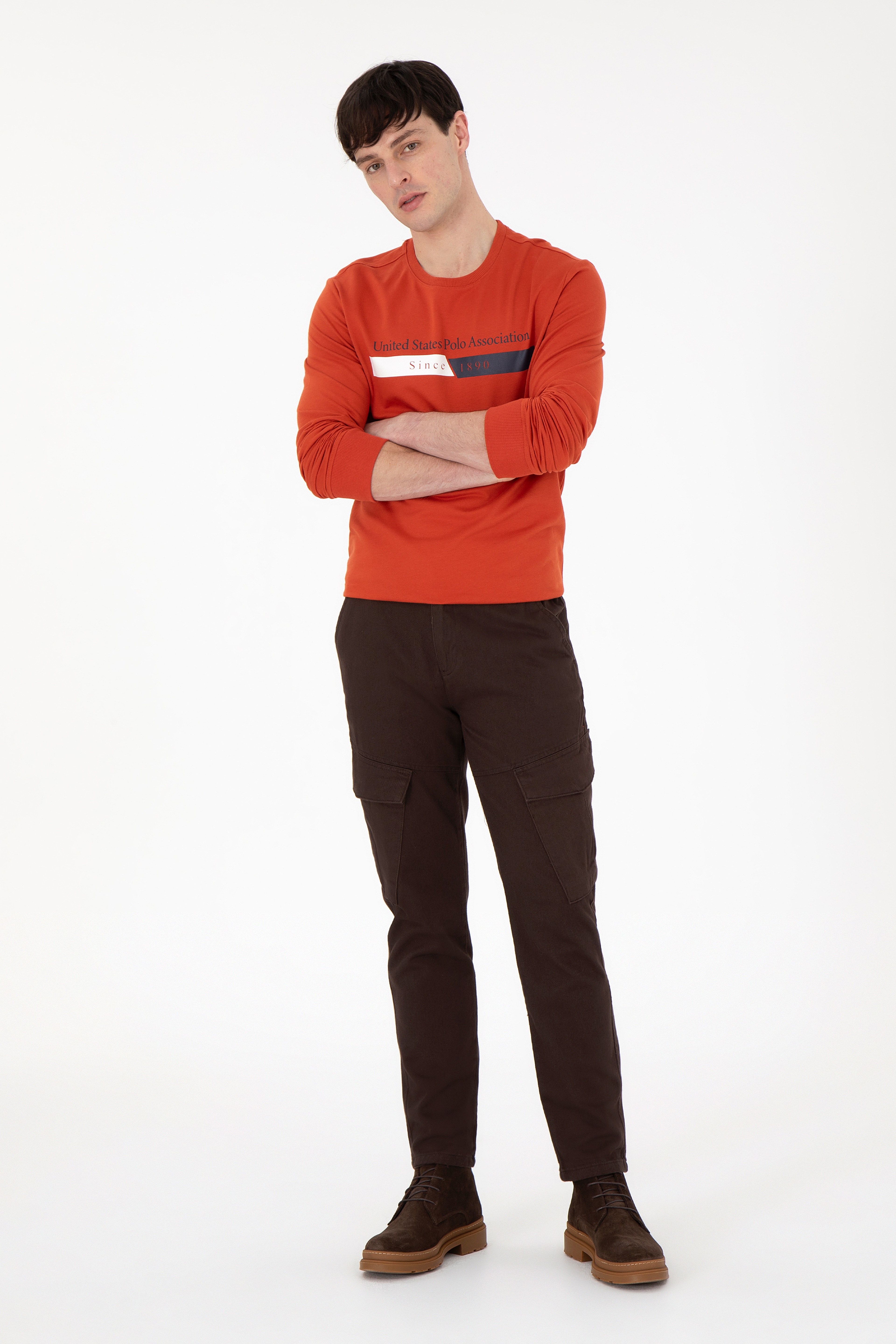 Erkek Carrot Fit Kahverengi Kanvas Pantolon - Image 3