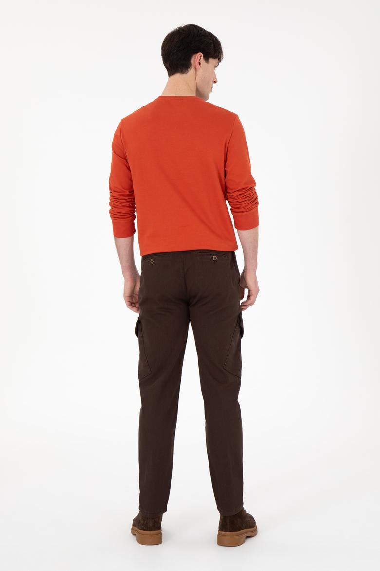 Erkek Kahverengi Kanvas Pantolon - 50291173267