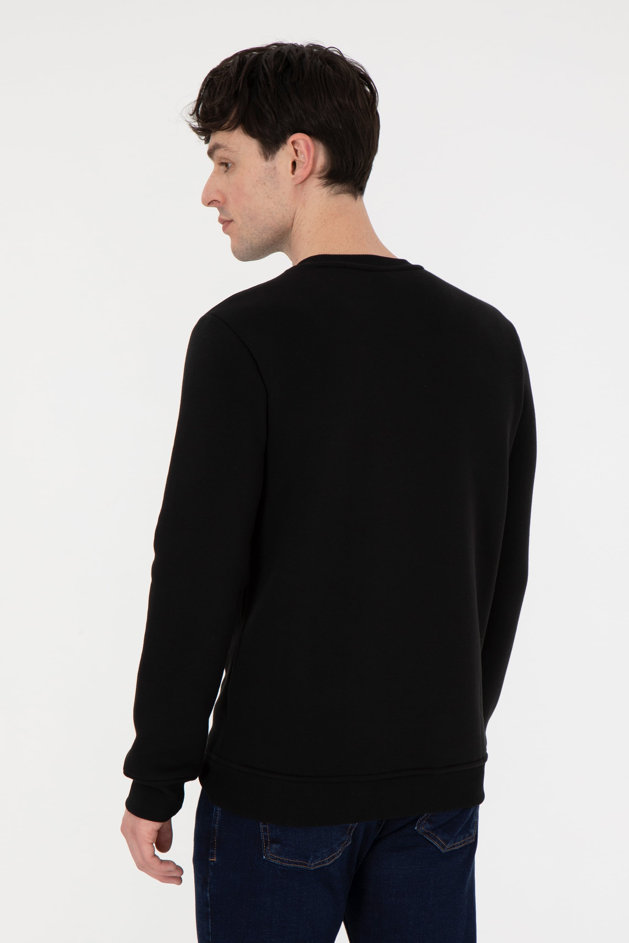 Erkek Siyah Sweatshirt