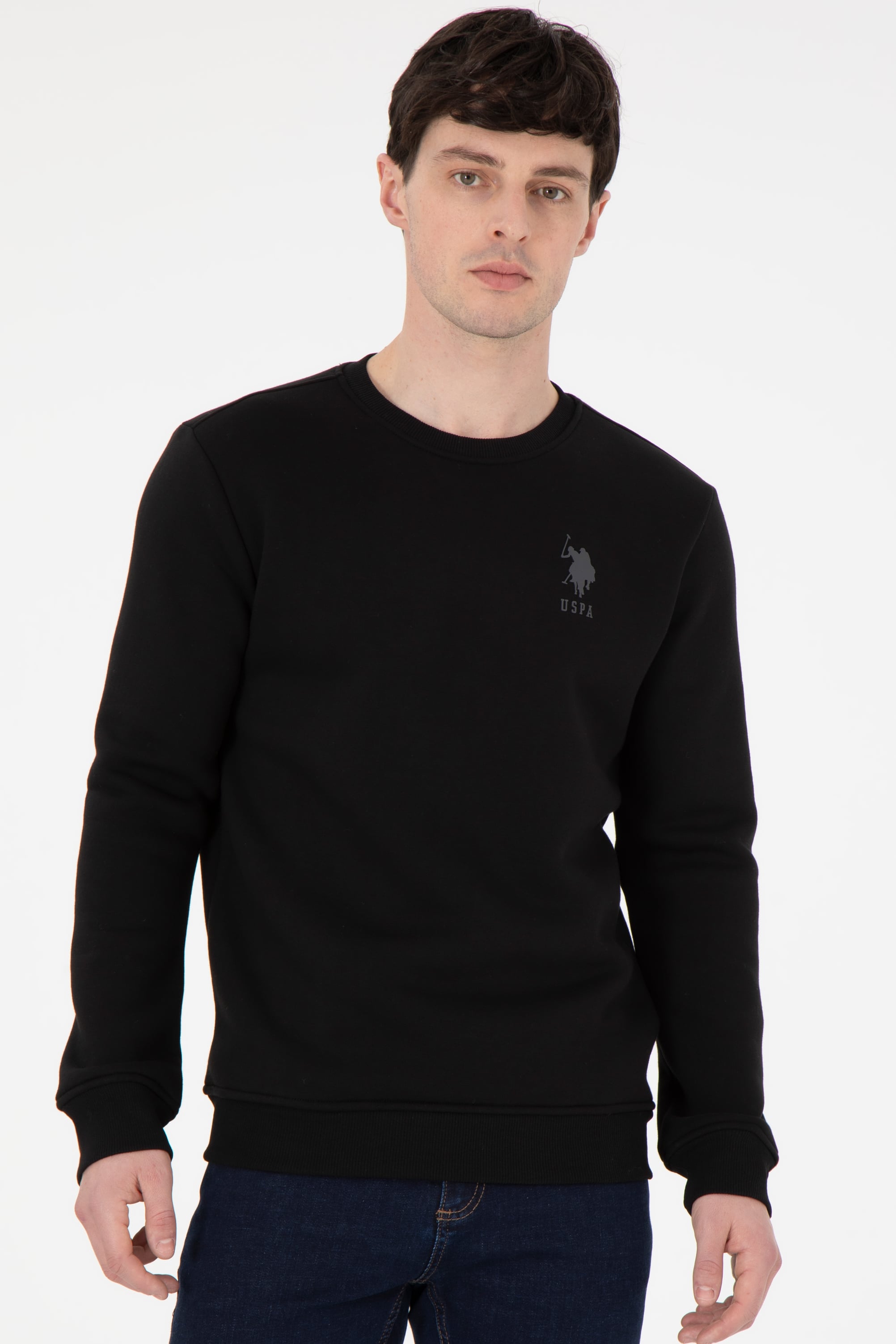 Erkek Siyah Sweatshirt - Image 3