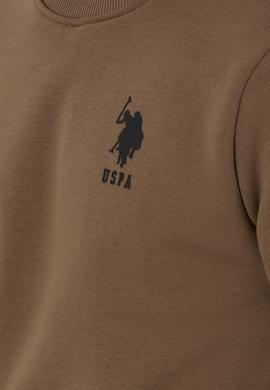 Erkek Regular Fit Bisiklet Yaka Haki Sweatshirt - 50292596005