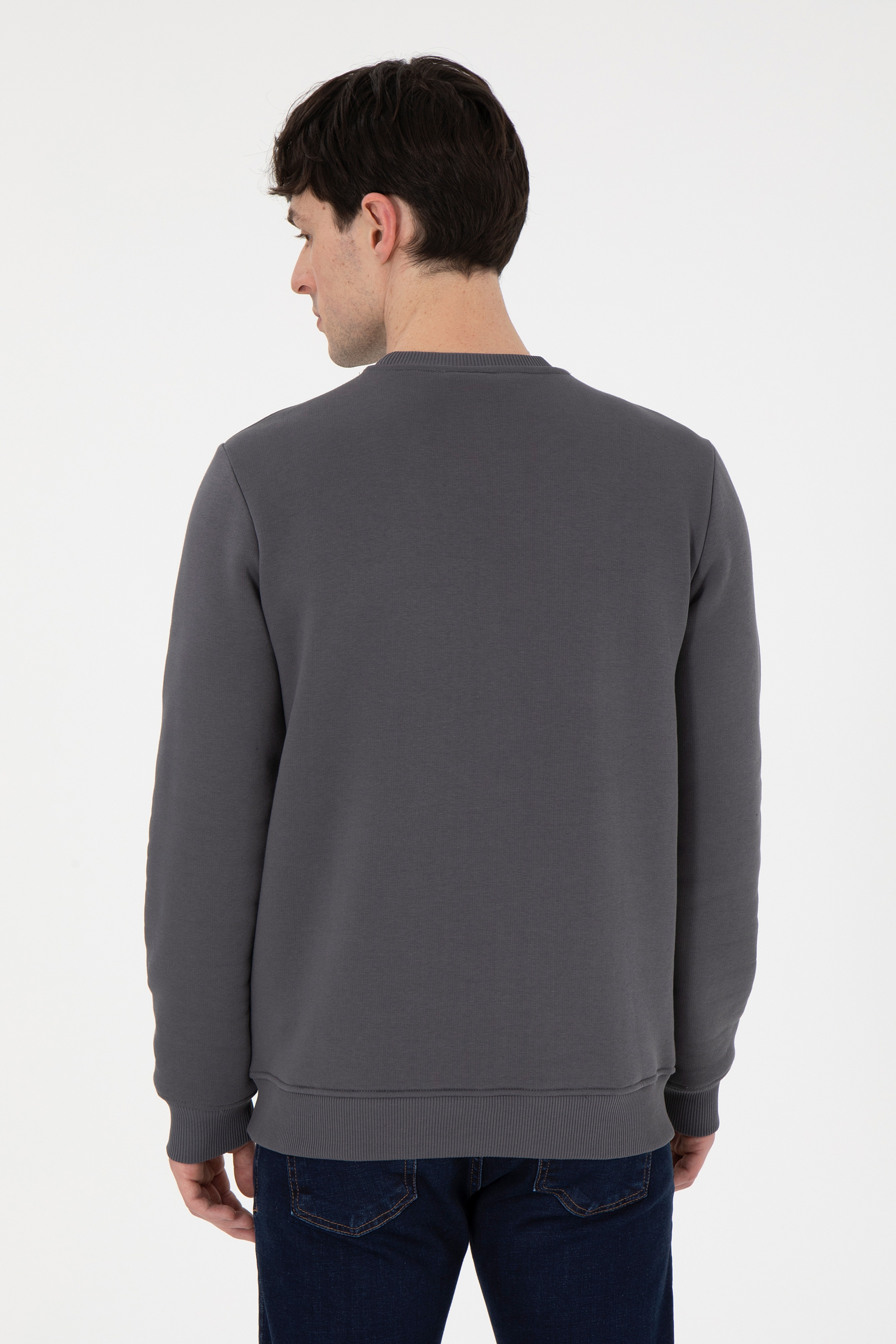 Erkek Antrasit Sweatshirt - Image 5