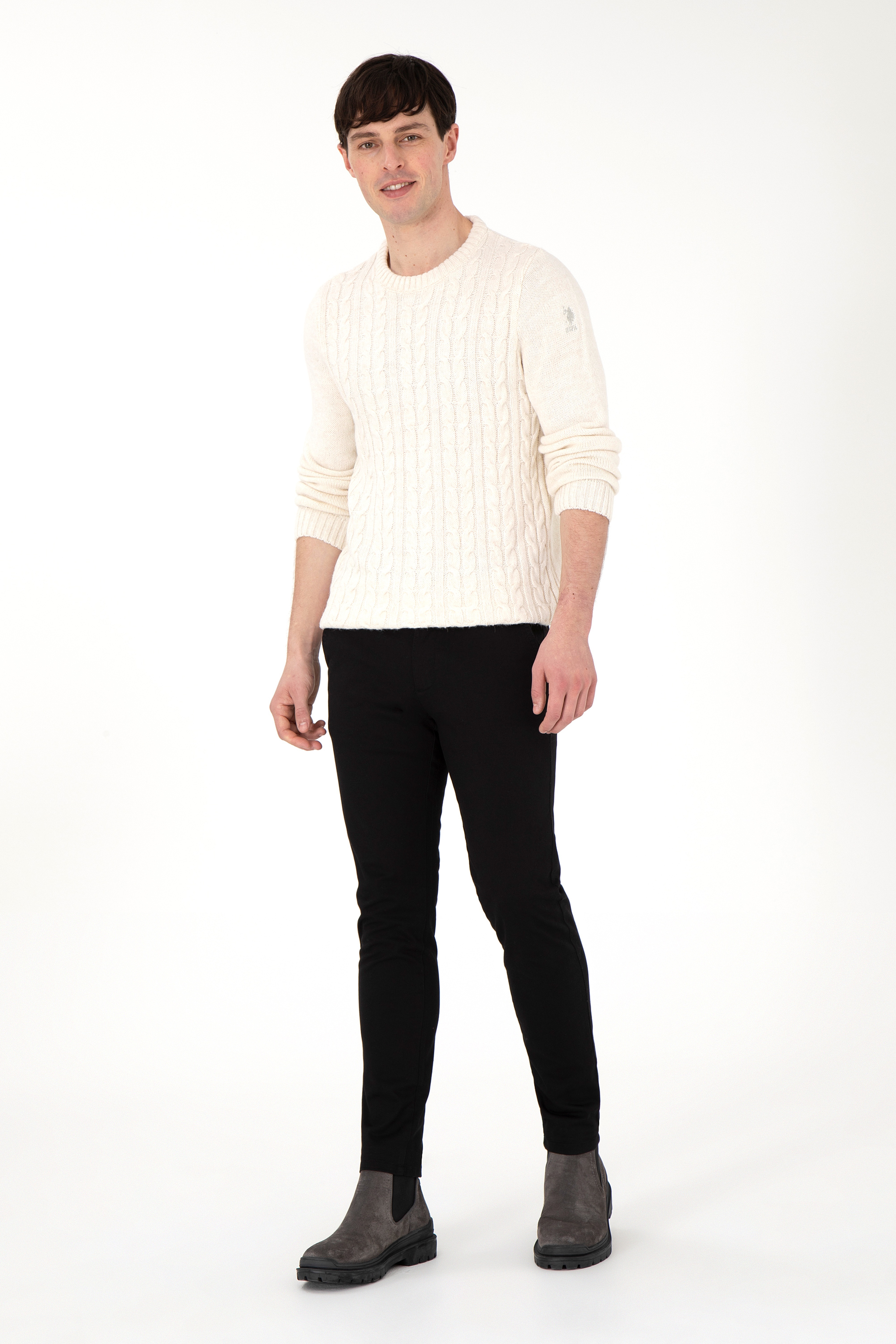 Erkek Slim Fit Siyah Kanvas Pantolon - Image 3