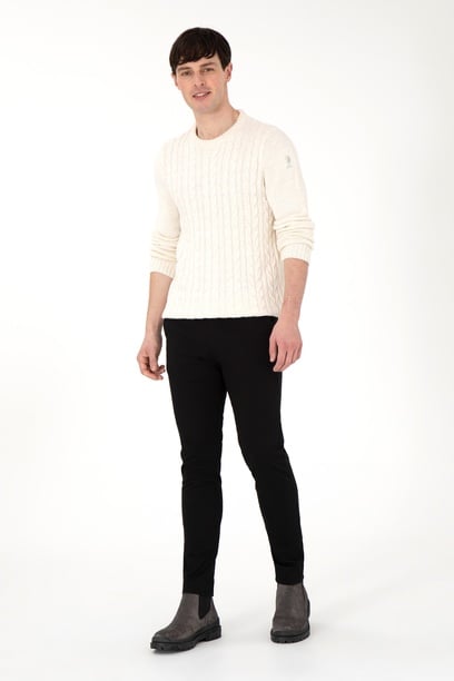 Erkek Slim Fit Siyah Kanvas Pantolon