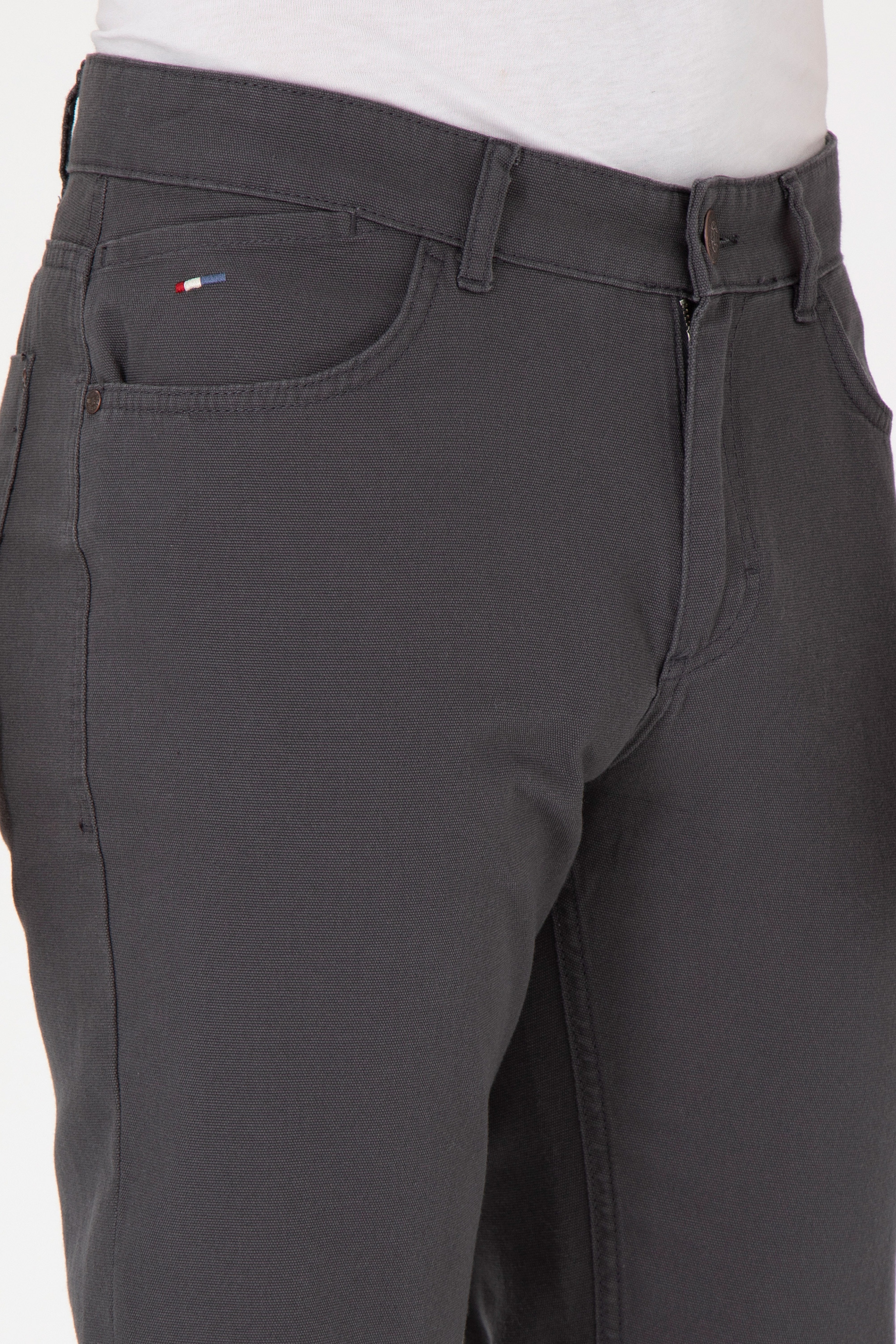 Erkek Regular Fit Antrasit Kanvas Pantolon - Image 5