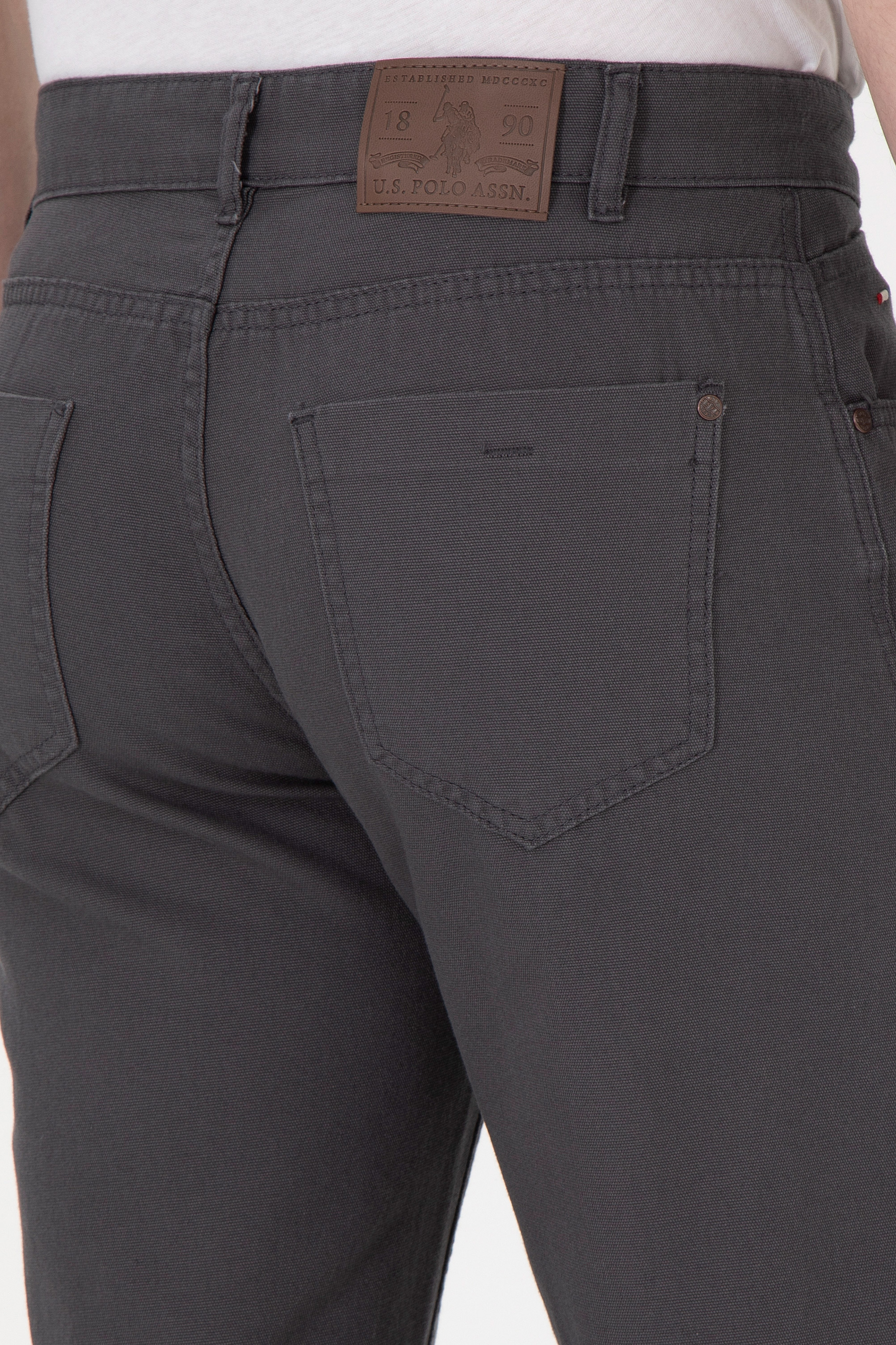 Erkek Regular Fit Antrasit Kanvas Pantolon