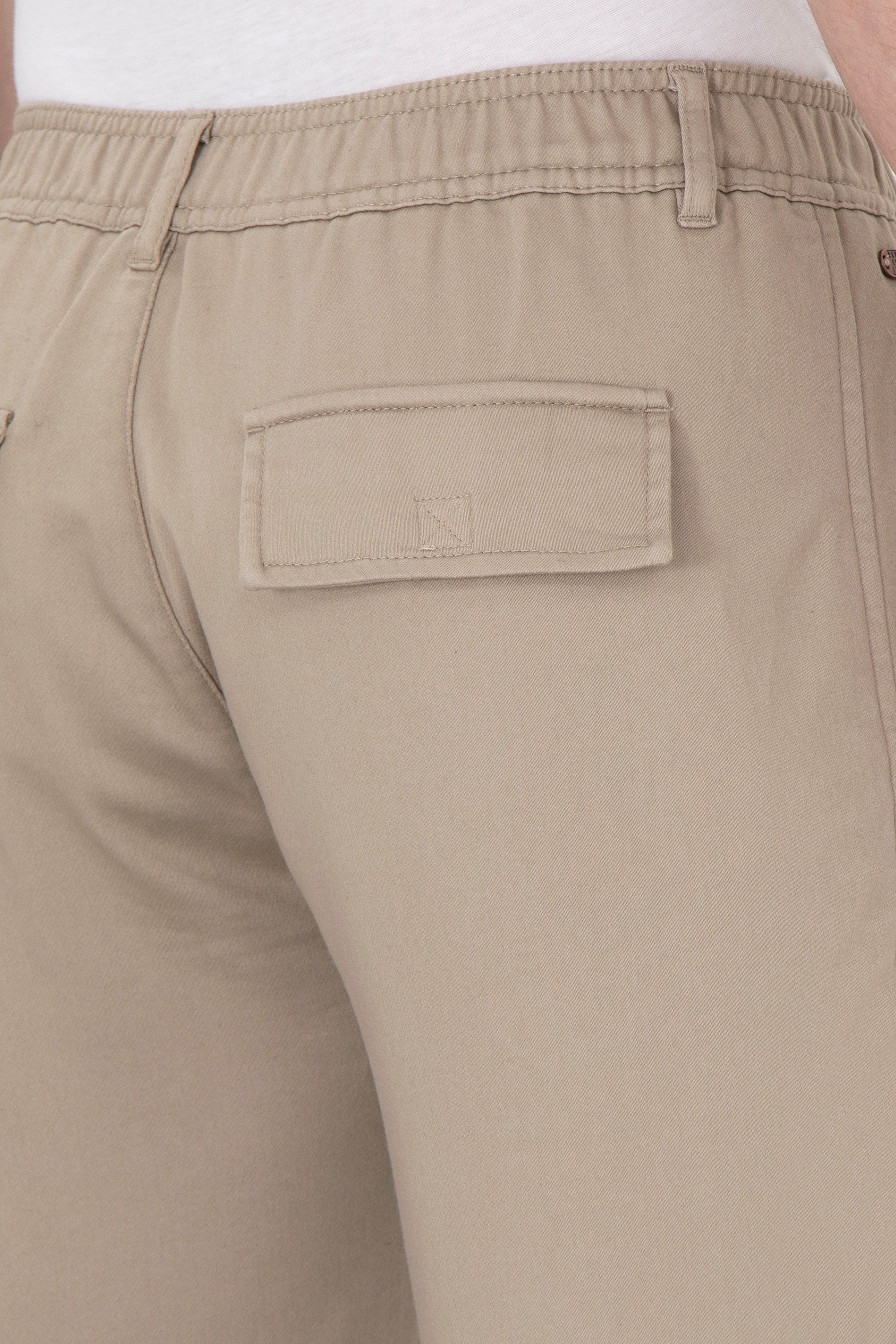 Erkek Jogger Fit Açık Haki Kanvas Pantolon