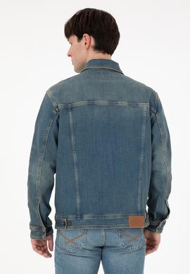 Erkek Yeşil Jean Gömlek - 50289546006