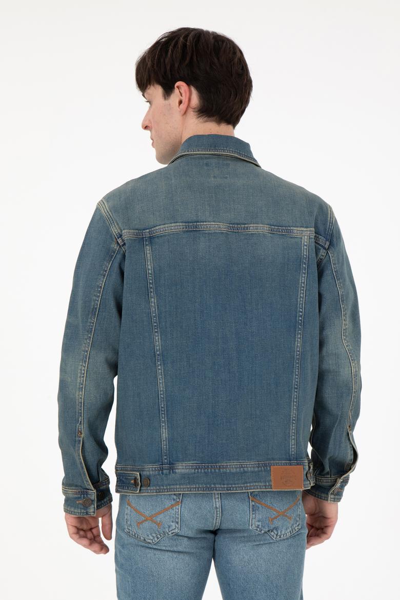 Erkek Yeşil Jean Gömlek - 50289546006