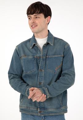 Erkek Yeşil Jean Gömlek - 50289546006