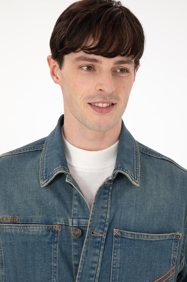 Erkek Yeşil Jean Gömlek