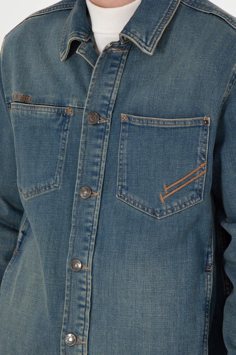 Erkek Yeşil Jean Gömlek