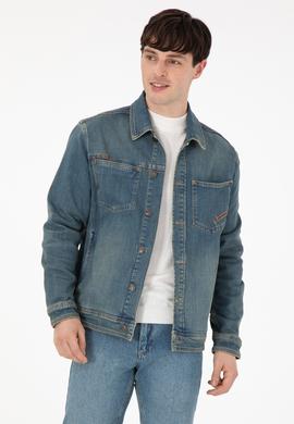 Erkek Yeşil Jean Gömlek - 50289546006