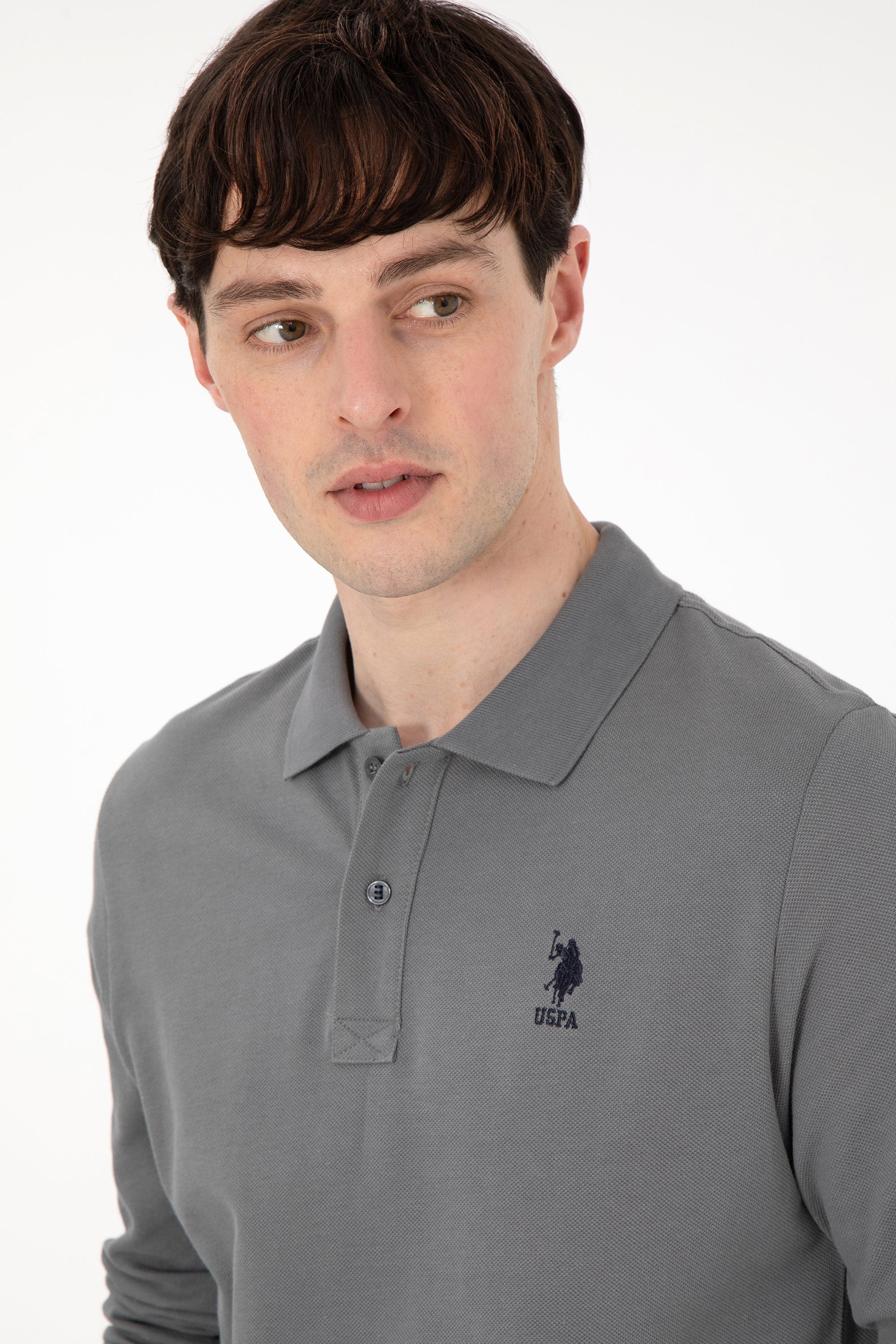Erkek Gri Basic Sweatshirt