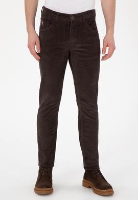 Erkek Kahverengi Kanvas Pantolon - 50291190044