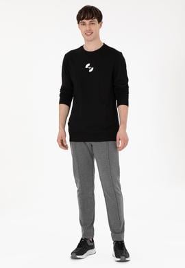 Erkek Regular Fit Bisiklet Yaka Siyah Sweatshirt - 50290778019