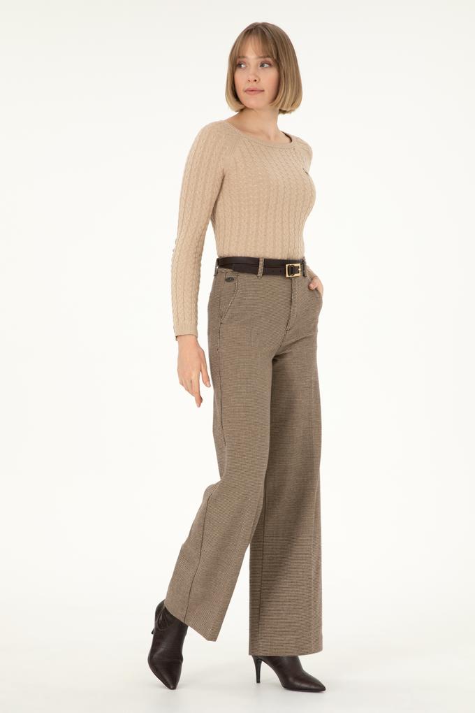 Kadın Kahverengi Kanvas Pantolon