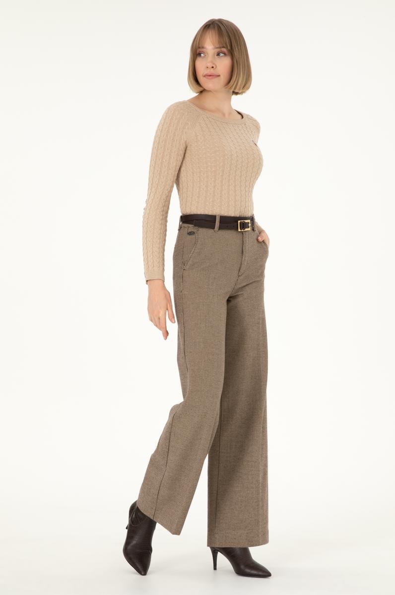 Kadın Kahverengi Kanvas Pantolon