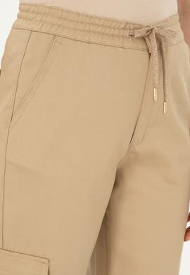 Kadın Kum Kanvas Jogger Fit Pantolon - 50292748030