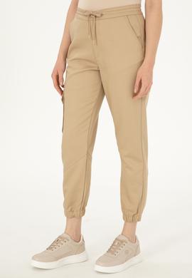 Kadın Kum Kanvas Jogger Fit Pantolon - 50292748030