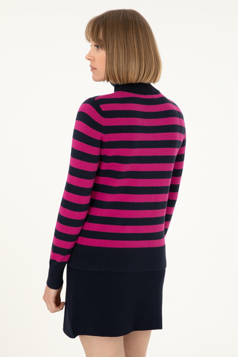 Kadın Lacivert Boğazlı Kazak - 50292880003