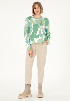 Kadın Ekru Loose Cropped Fit Jean Pantolon - 50290887005