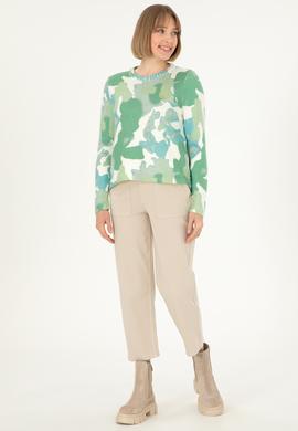 Kadın Ekru Loose Cropped Fit Jean Pantolon - 50290887005