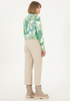 Kadın Ekru Loose Cropped Fit Jean Pantolon - 50290887005