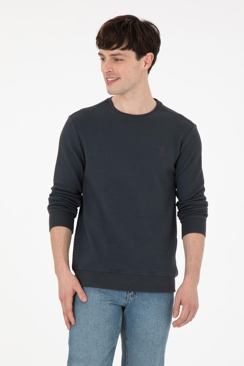 Erkek Regular Fit Bisiklet Yaka Antrasit Sweatshirt