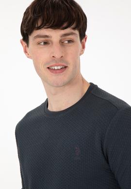 Erkek Regular Fit Bisiklet Yaka Antrasit Sweatshirt - 50290063027