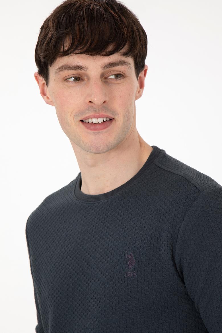 Erkek Regular Fit Bisiklet Yaka Antrasit Sweatshirt - 50290063027