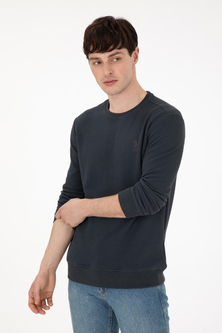 Erkek Regular Fit Bisiklet Yaka Antrasit Sweatshirt - 50290063027