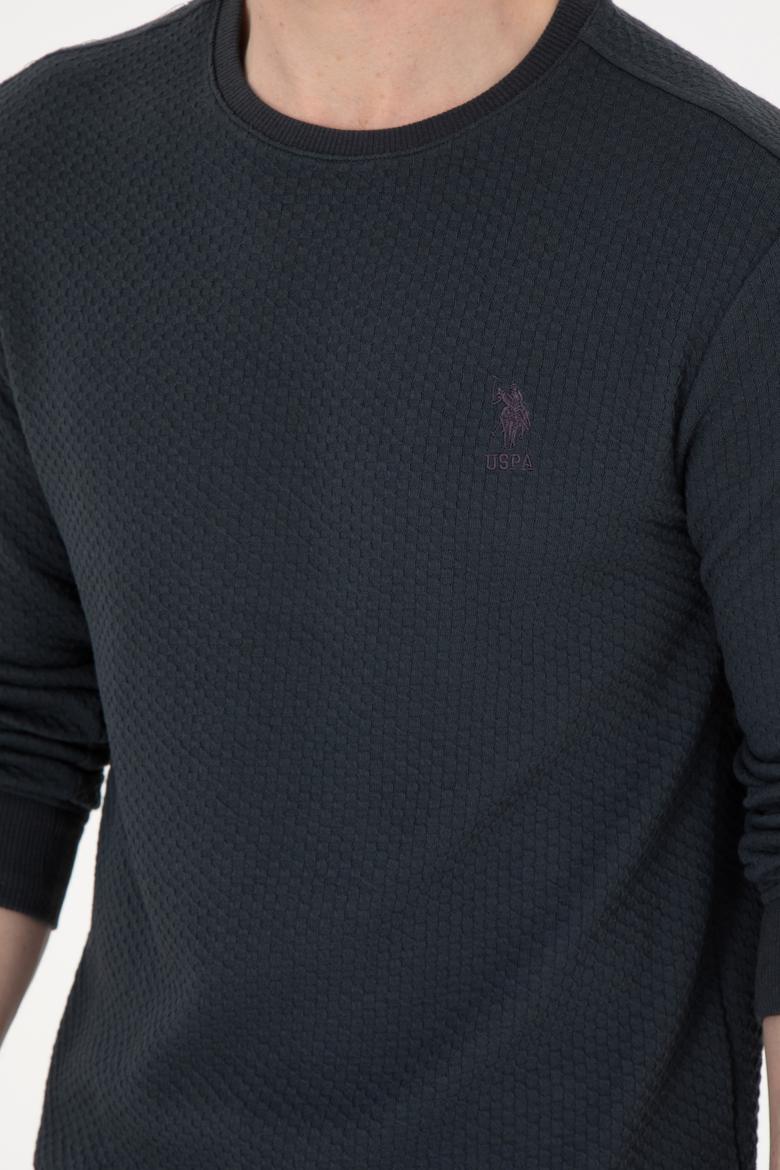 Erkek Regular Fit Bisiklet Yaka Antrasit Sweatshirt - 50290063027