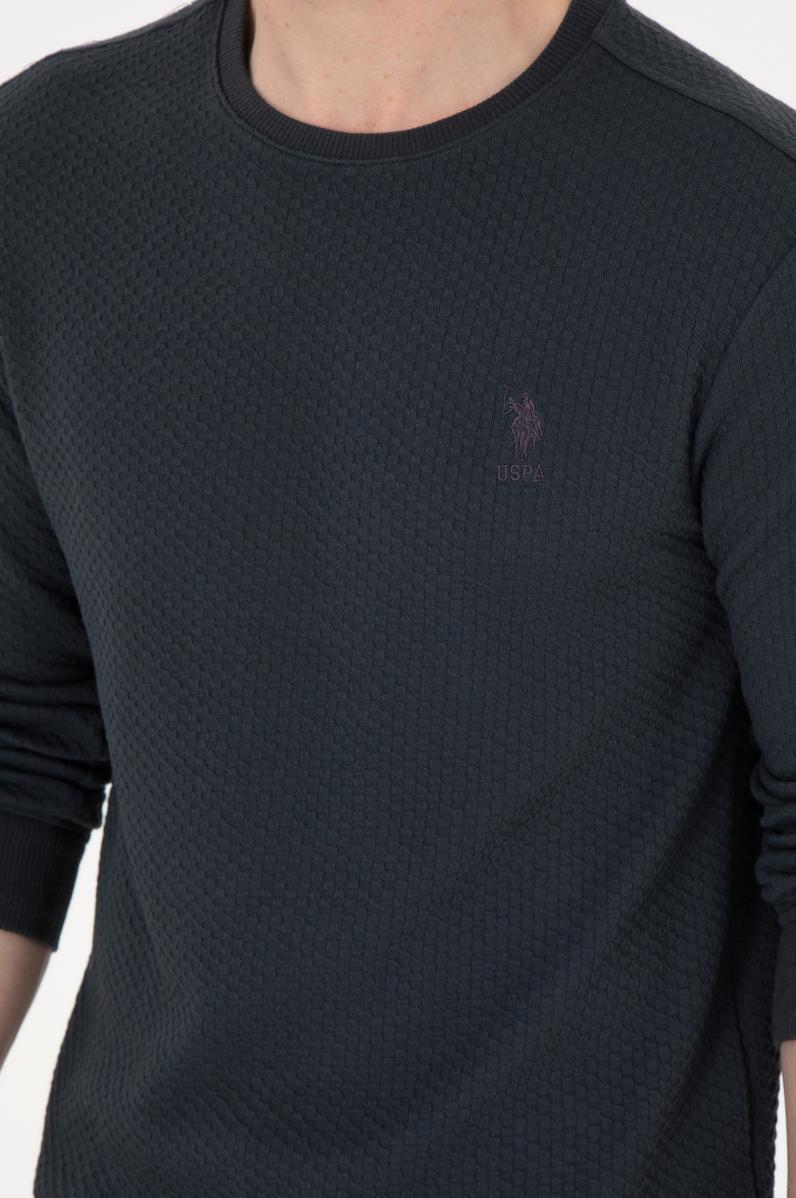 Erkek Regular Fit Bisiklet Yaka Antrasit Sweatshirt