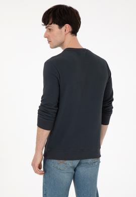 Erkek Regular Fit Bisiklet Yaka Antrasit Sweatshirt - 50290063027