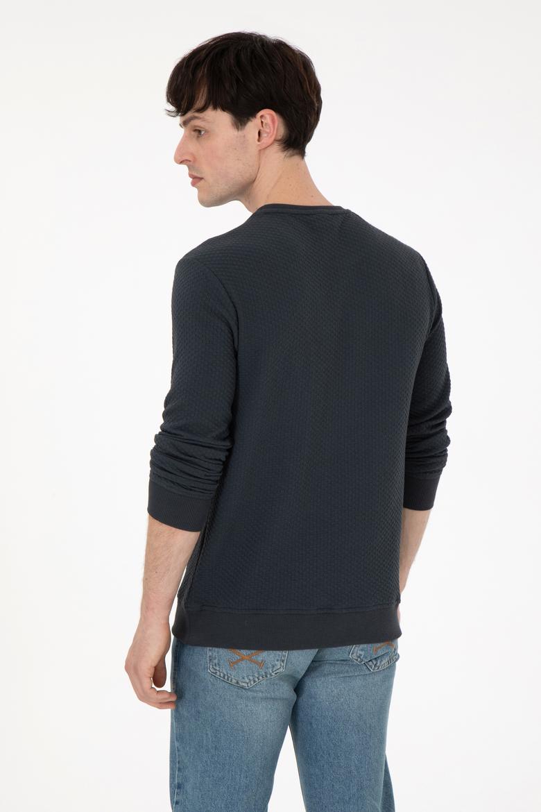 Erkek Regular Fit Bisiklet Yaka Antrasit Sweatshirt - 50290063027