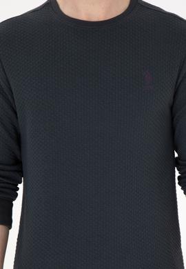 Erkek Regular Fit Bisiklet Yaka Antrasit Sweatshirt - 50290063027