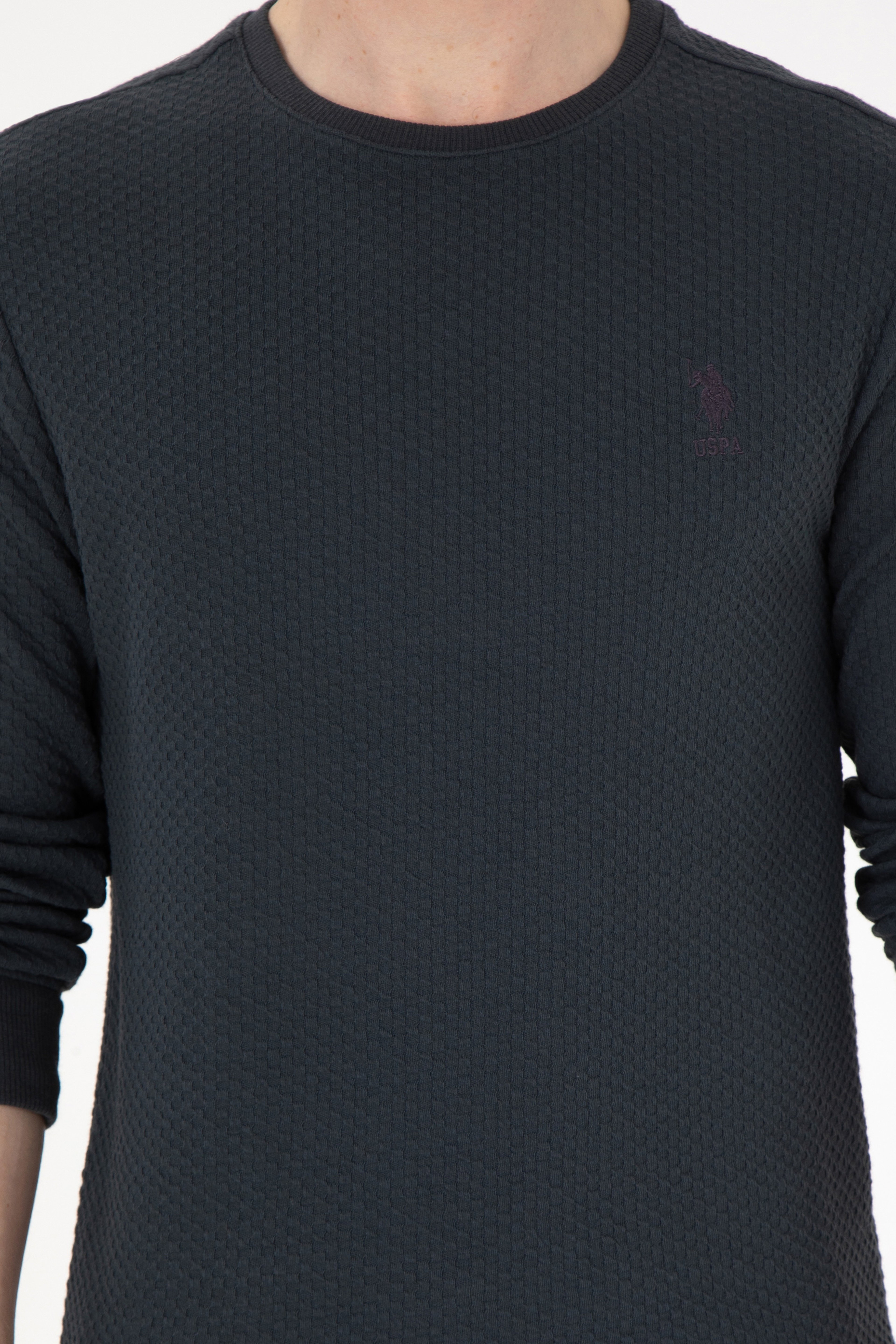 Erkek Regular Fit Bisiklet Yaka Antrasit Sweatshirt