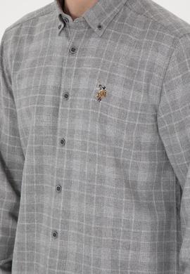 Erkek Gri Uzun Kollu Gömlek - 50297403023