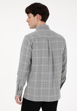 Erkek Gri Uzun Kollu Gömlek - 50297403023
