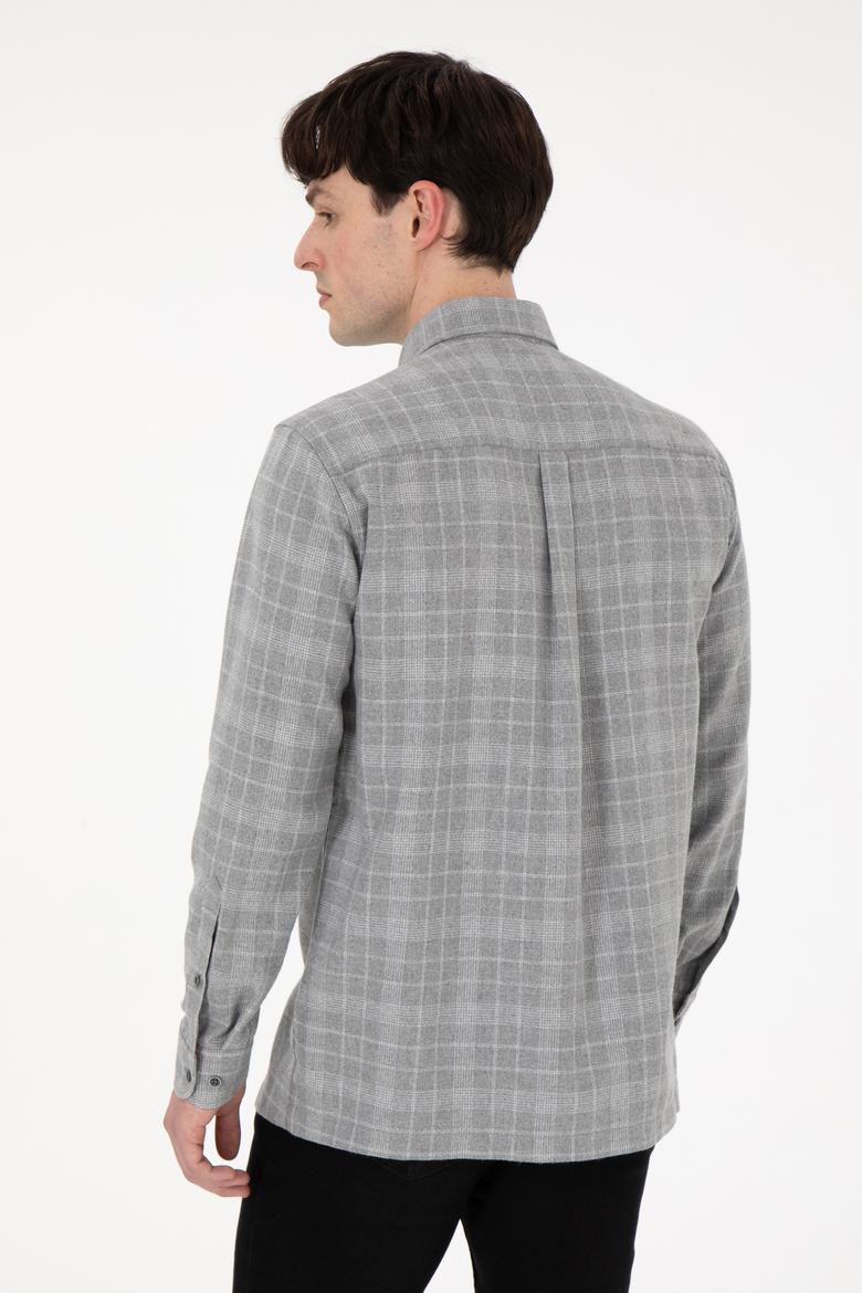 Erkek Gri Uzun Kollu Gömlek - 50297403023