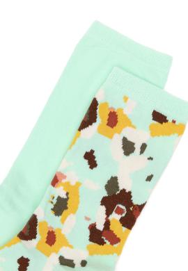 Kadın Su Yeşili 2'li Soket Çorap - 50295722002