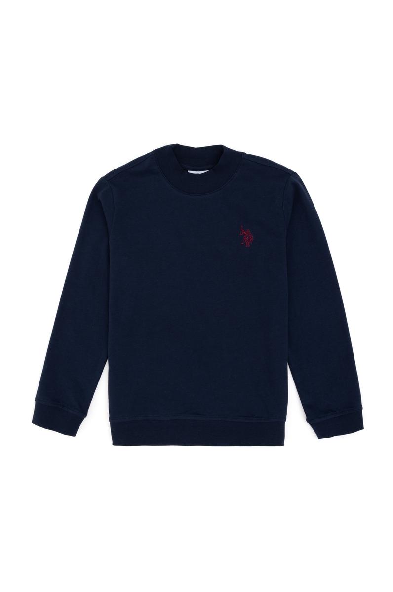 Erkek Çocuk Lacivert Basic Bisiklet Yaka Sweatshirt
